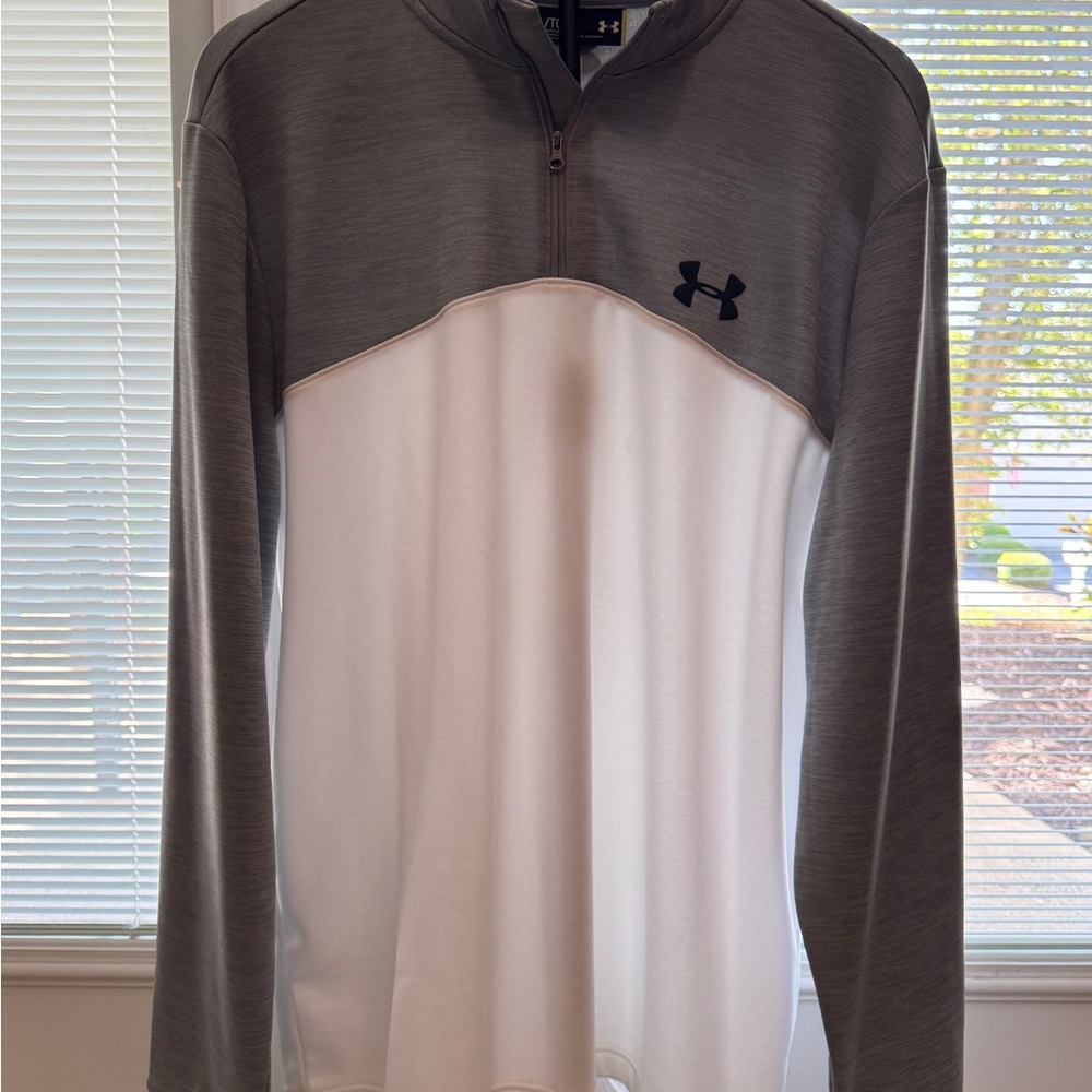Under Armour Men's Two-Tone Gray and White Pullover SZ XL. New without Tags